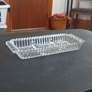 Elegant Clear Glass Serving Tray